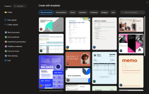 OneDrive new Create experience