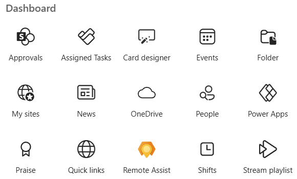 sharepoint site dashboard