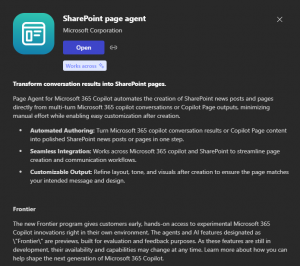 SharePoint Page Agent